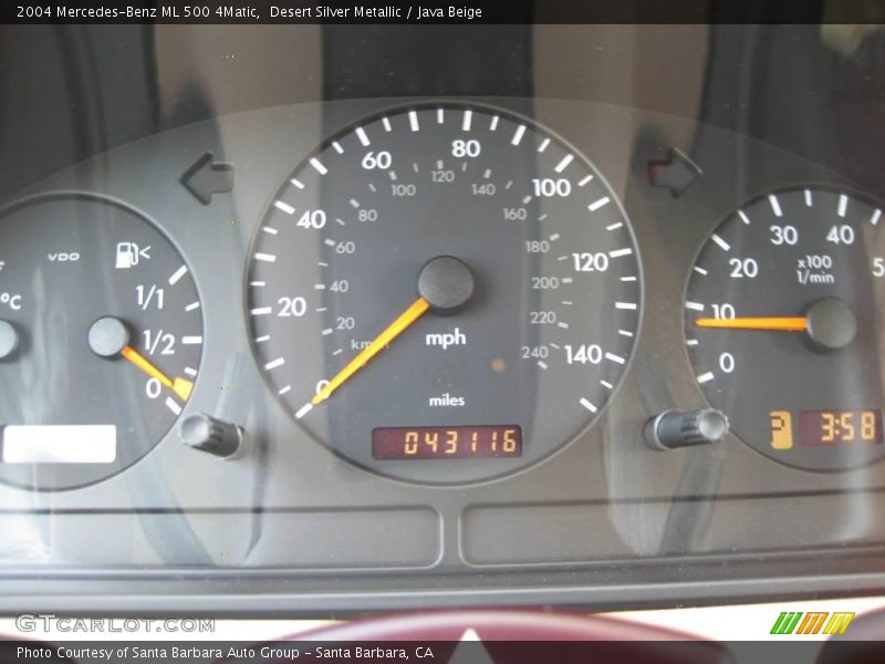 Desert Silver Metallic / Java Beige 2004 Mercedes-Benz ML 500 4Matic