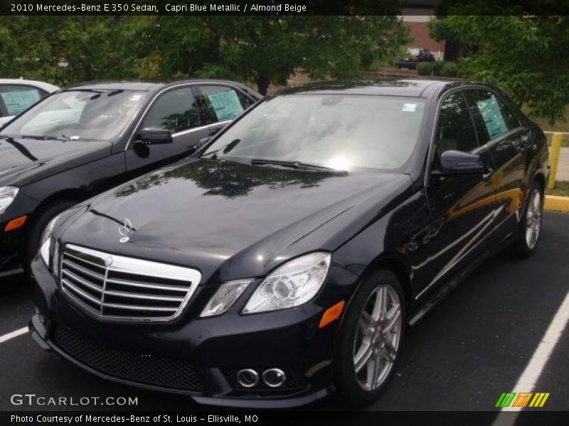 Capri Blue Metallic / Almond Beige 2010 Mercedes-Benz E 350 Sedan