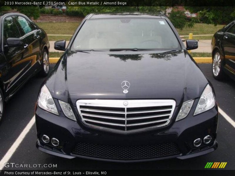 Capri Blue Metallic / Almond Beige 2010 Mercedes-Benz E 350 Sedan