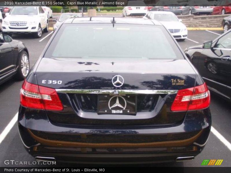 Capri Blue Metallic / Almond Beige 2010 Mercedes-Benz E 350 Sedan