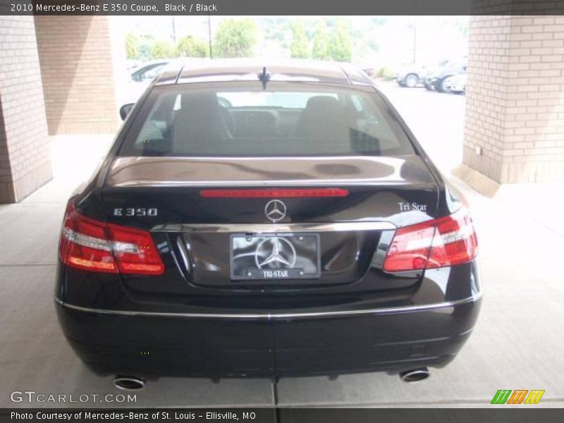 Black / Black 2010 Mercedes-Benz E 350 Coupe