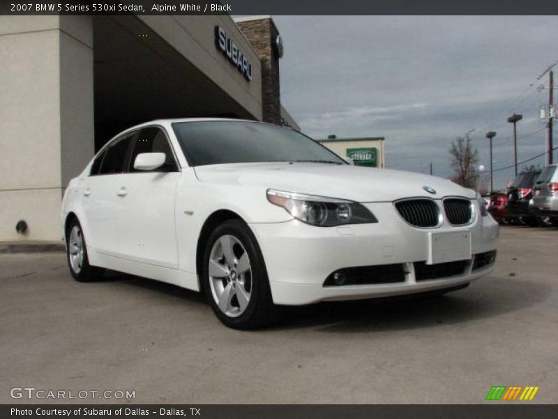 Alpine White / Black 2007 BMW 5 Series 530xi Sedan