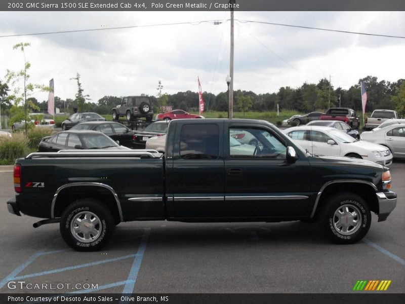 Polo Green Metallic / Graphite 2002 GMC Sierra 1500 SLE Extended Cab 4x4