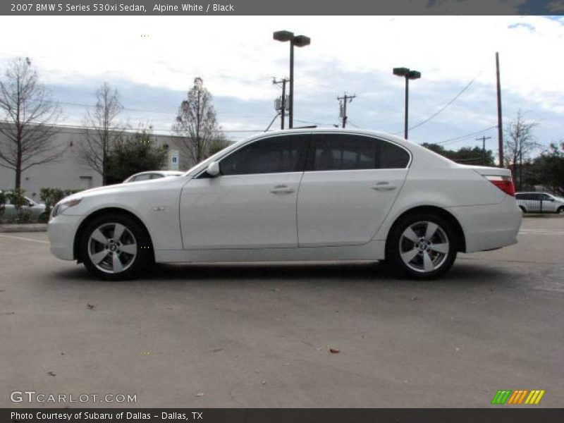 Alpine White / Black 2007 BMW 5 Series 530xi Sedan
