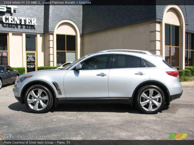 Liquid Platinum Metallic / Graphite 2009 Infiniti FX 50 AWD S