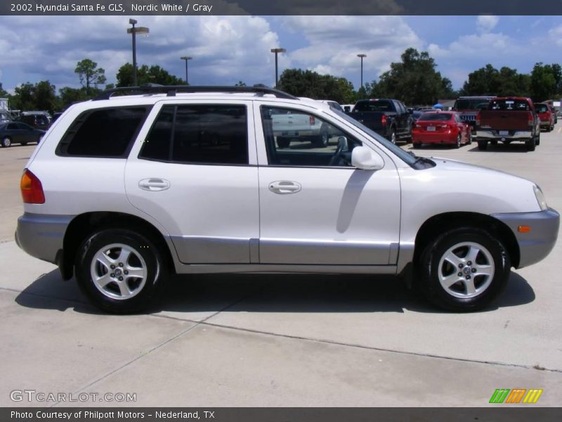 Nordic White / Gray 2002 Hyundai Santa Fe GLS