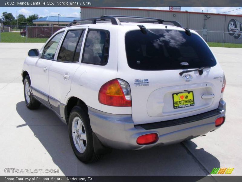 Nordic White / Gray 2002 Hyundai Santa Fe GLS