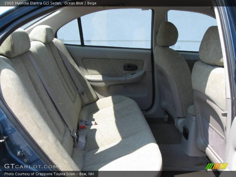 Ocean Blue / Beige 2003 Hyundai Elantra GLS Sedan