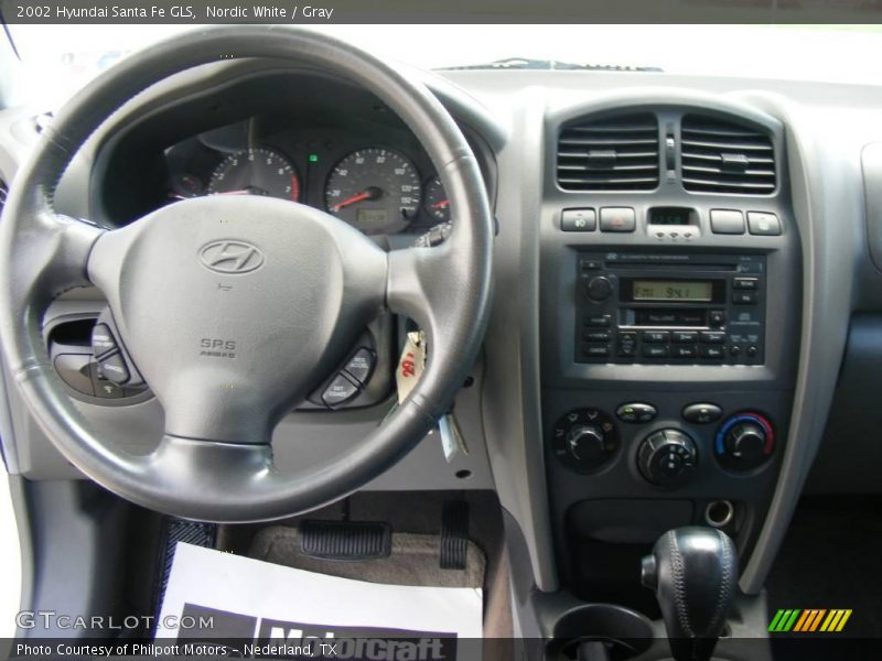 Nordic White / Gray 2002 Hyundai Santa Fe GLS