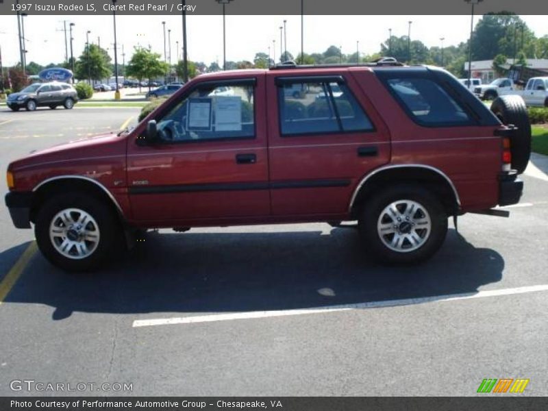 Claret Red Pearl / Gray 1997 Isuzu Rodeo LS