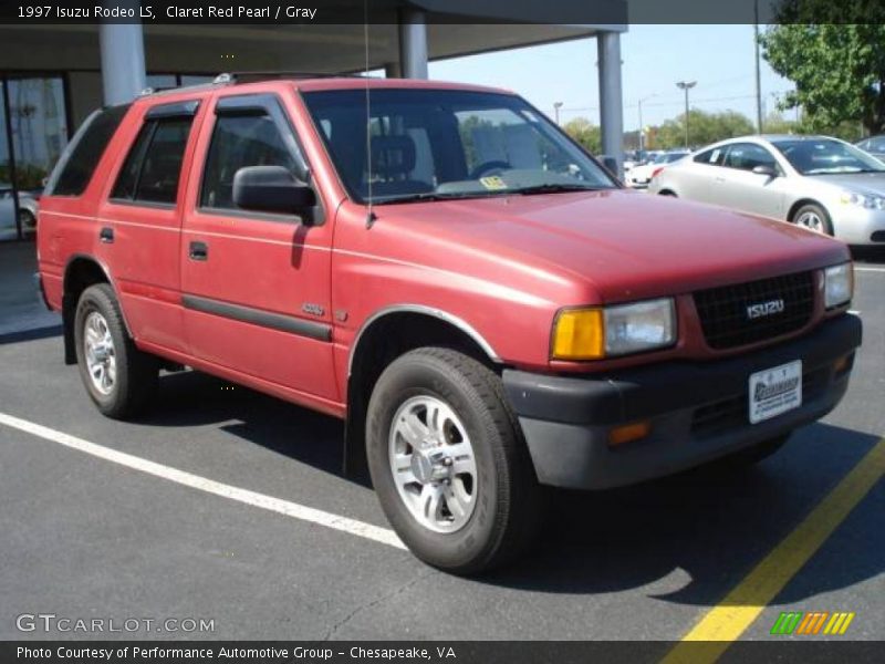 Claret Red Pearl / Gray 1997 Isuzu Rodeo LS