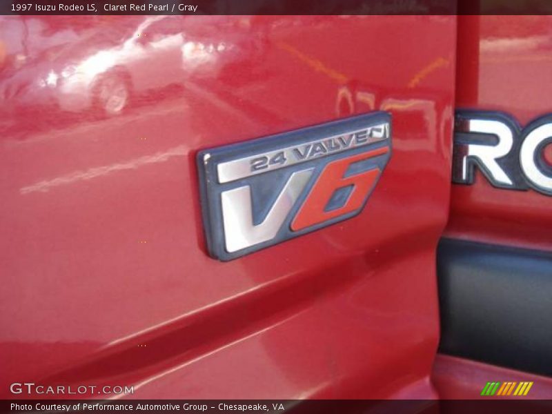 Claret Red Pearl / Gray 1997 Isuzu Rodeo LS