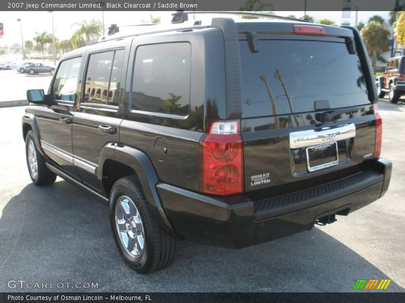 Black Clearcoat / Saddle Brown 2007 Jeep Commander Limited