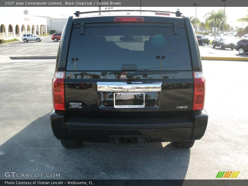Black Clearcoat / Saddle Brown 2007 Jeep Commander Limited