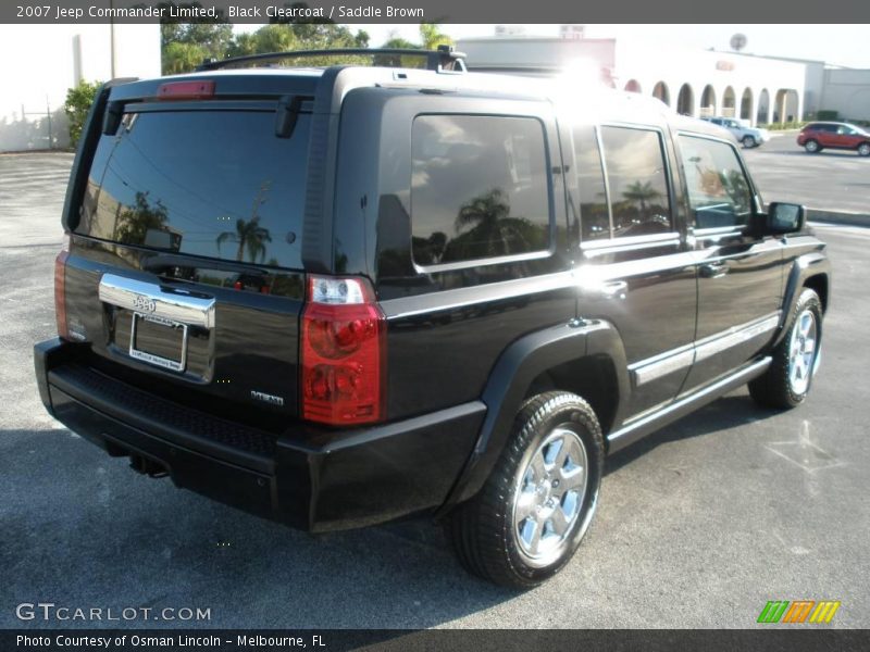 Black Clearcoat / Saddle Brown 2007 Jeep Commander Limited