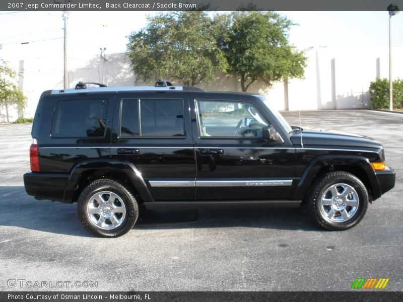 Black Clearcoat / Saddle Brown 2007 Jeep Commander Limited