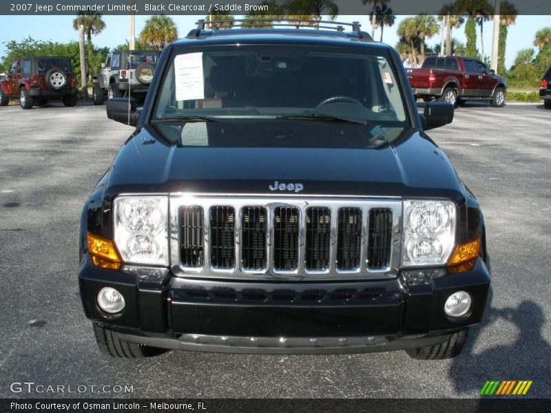 Black Clearcoat / Saddle Brown 2007 Jeep Commander Limited
