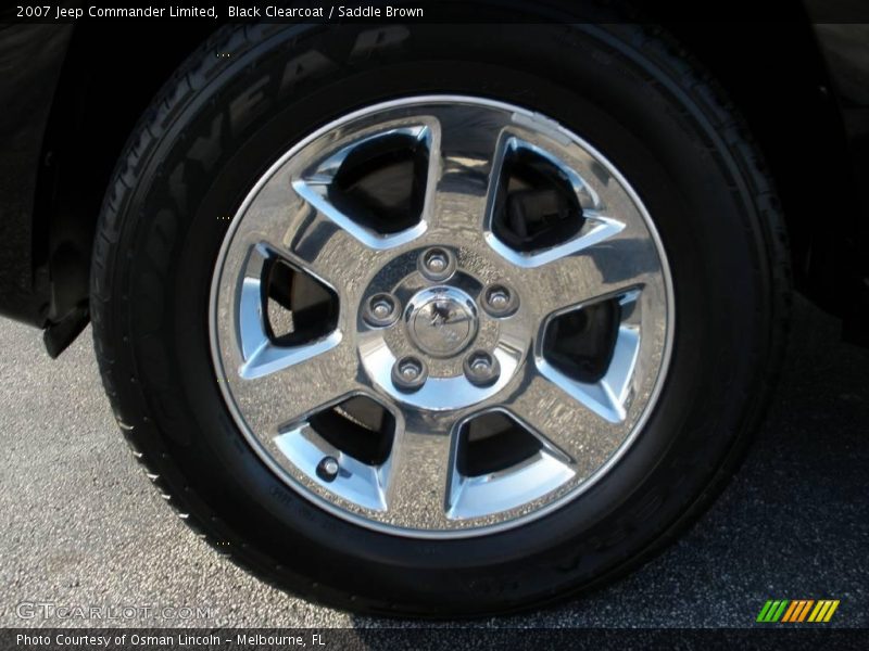Black Clearcoat / Saddle Brown 2007 Jeep Commander Limited