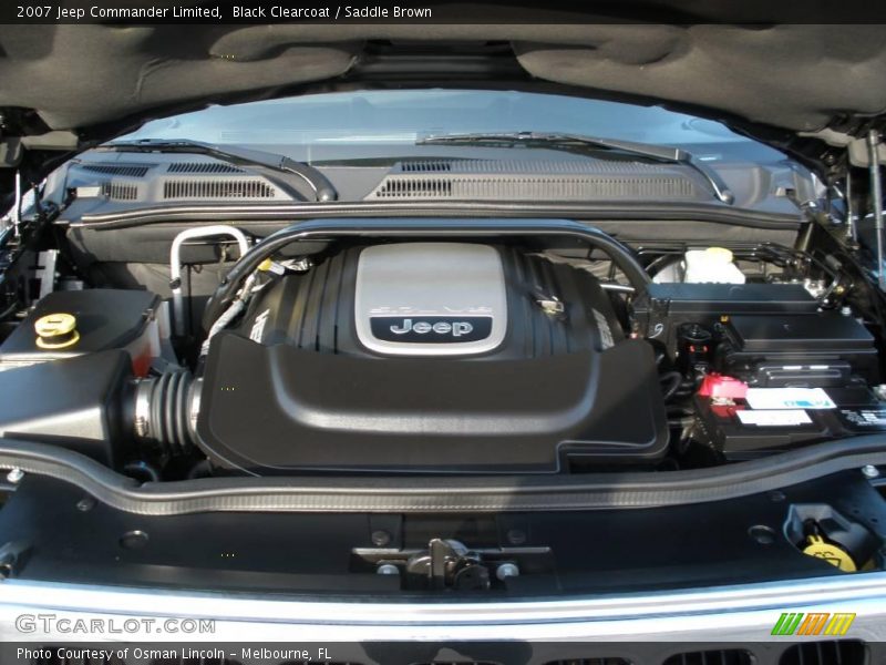 Black Clearcoat / Saddle Brown 2007 Jeep Commander Limited