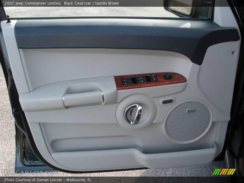 Black Clearcoat / Saddle Brown 2007 Jeep Commander Limited