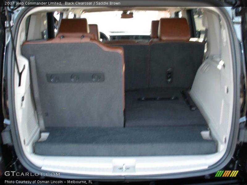 Black Clearcoat / Saddle Brown 2007 Jeep Commander Limited