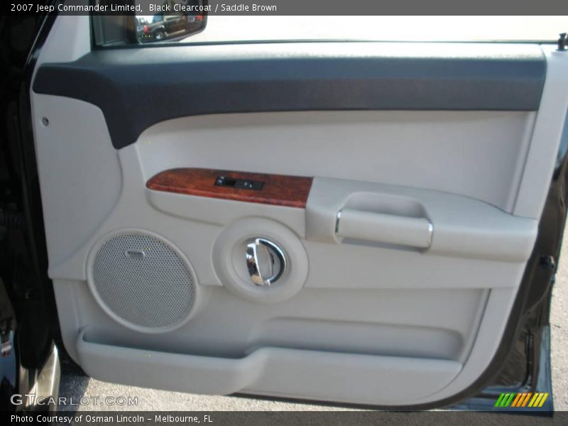 Black Clearcoat / Saddle Brown 2007 Jeep Commander Limited