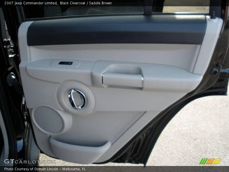 Black Clearcoat / Saddle Brown 2007 Jeep Commander Limited