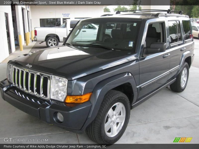 Steel Blue Metallic / Dark Slate Gray 2008 Jeep Commander Sport