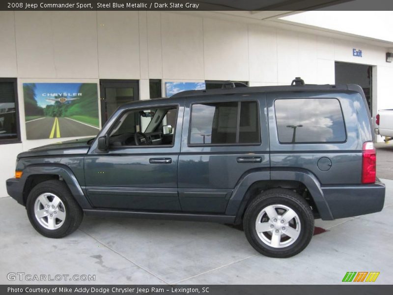 Steel Blue Metallic / Dark Slate Gray 2008 Jeep Commander Sport