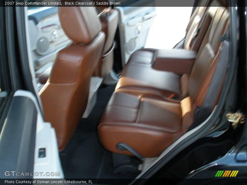 Black Clearcoat / Saddle Brown 2007 Jeep Commander Limited