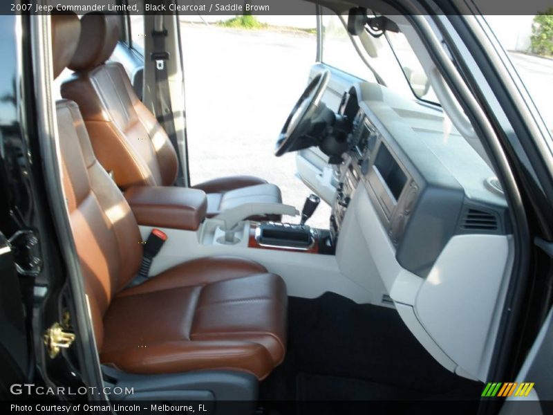 Black Clearcoat / Saddle Brown 2007 Jeep Commander Limited