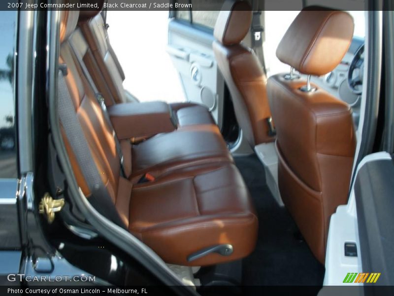 Black Clearcoat / Saddle Brown 2007 Jeep Commander Limited