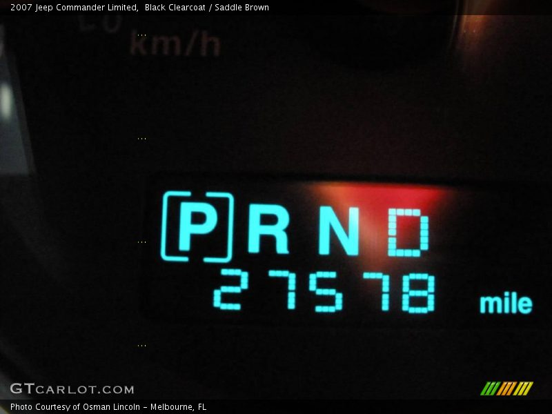 Black Clearcoat / Saddle Brown 2007 Jeep Commander Limited