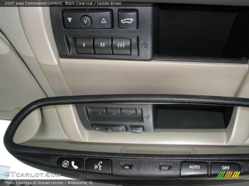 Black Clearcoat / Saddle Brown 2007 Jeep Commander Limited