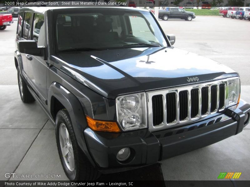 Steel Blue Metallic / Dark Slate Gray 2008 Jeep Commander Sport