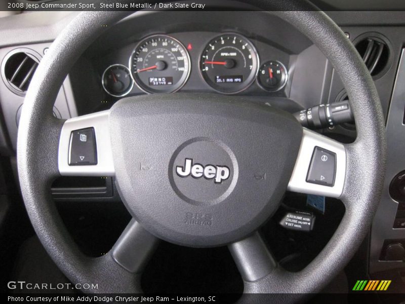 Steel Blue Metallic / Dark Slate Gray 2008 Jeep Commander Sport