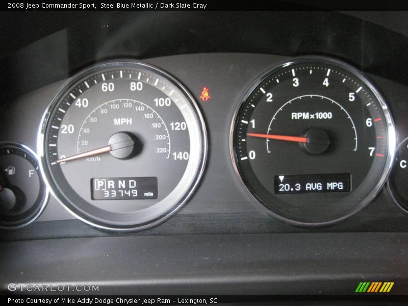 Steel Blue Metallic / Dark Slate Gray 2008 Jeep Commander Sport