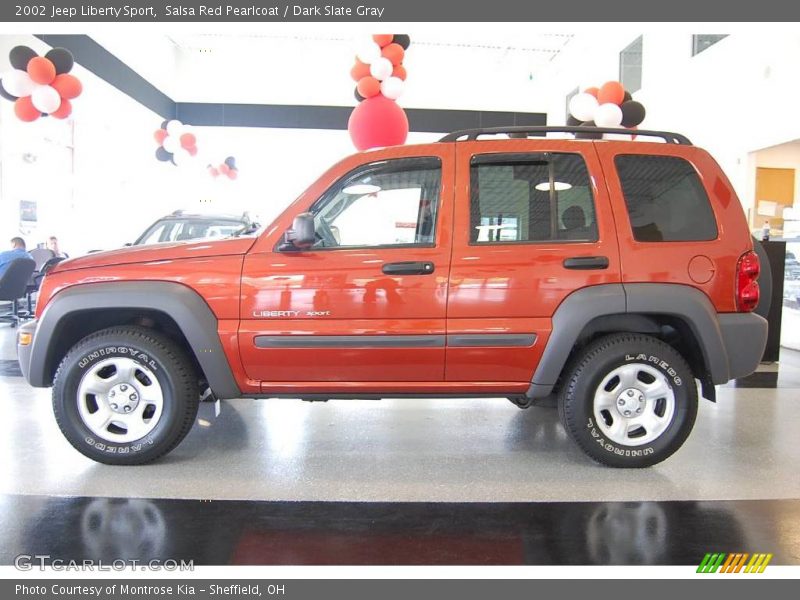 Salsa Red Pearlcoat / Dark Slate Gray 2002 Jeep Liberty Sport