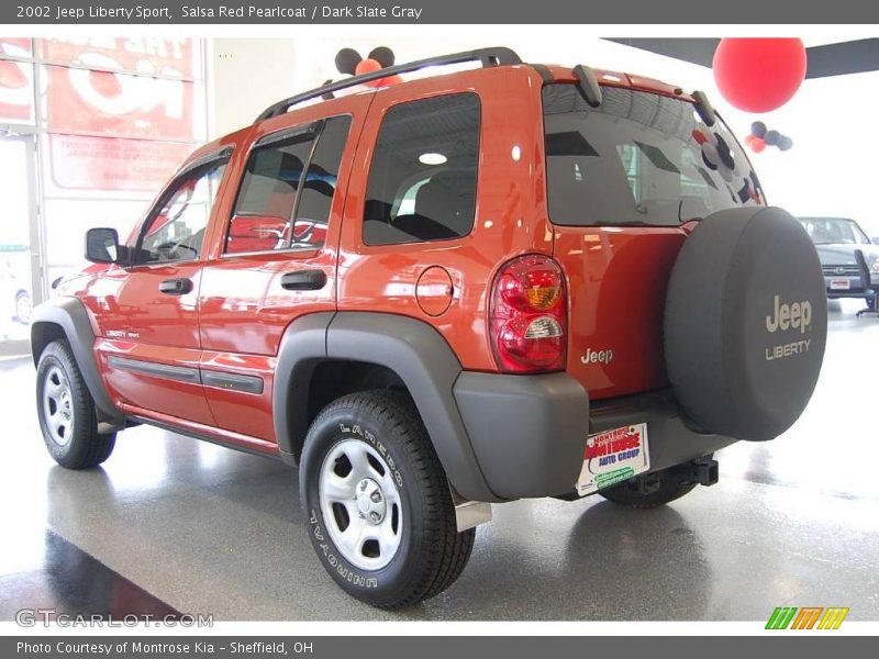 Salsa Red Pearlcoat / Dark Slate Gray 2002 Jeep Liberty Sport