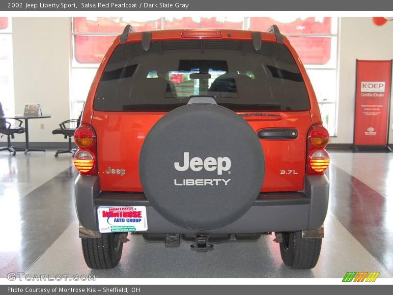 Salsa Red Pearlcoat / Dark Slate Gray 2002 Jeep Liberty Sport