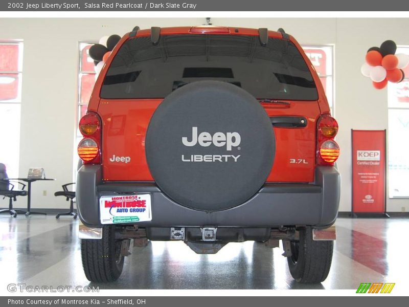 Salsa Red Pearlcoat / Dark Slate Gray 2002 Jeep Liberty Sport