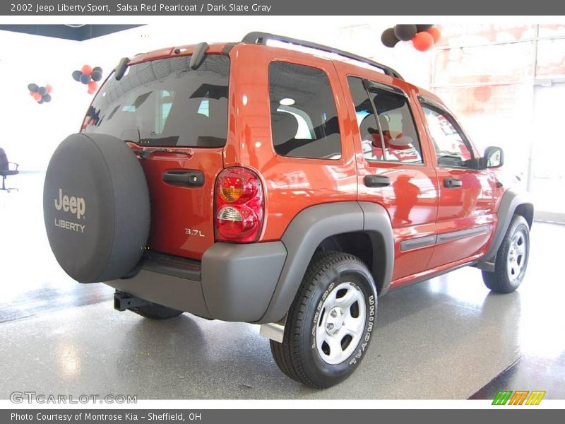 Salsa Red Pearlcoat / Dark Slate Gray 2002 Jeep Liberty Sport