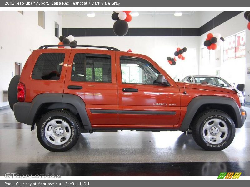 Salsa Red Pearlcoat / Dark Slate Gray 2002 Jeep Liberty Sport
