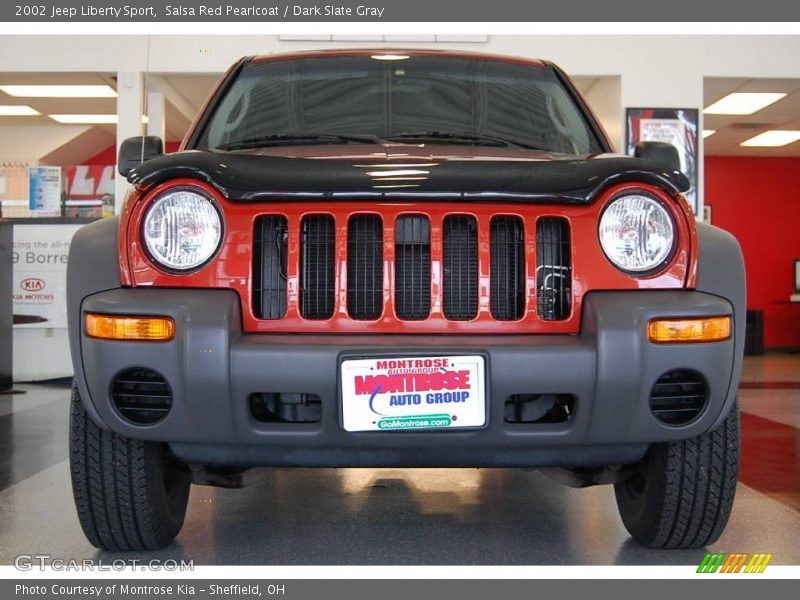 Salsa Red Pearlcoat / Dark Slate Gray 2002 Jeep Liberty Sport