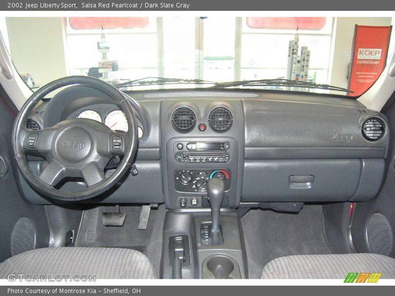 Salsa Red Pearlcoat / Dark Slate Gray 2002 Jeep Liberty Sport