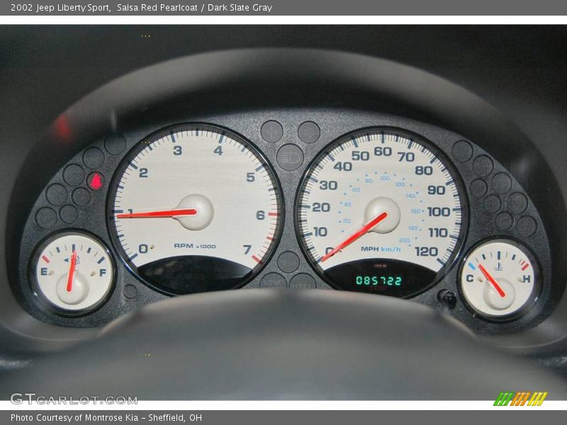 Salsa Red Pearlcoat / Dark Slate Gray 2002 Jeep Liberty Sport