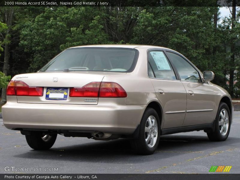 Naples Gold Metallic / Ivory 2000 Honda Accord SE Sedan