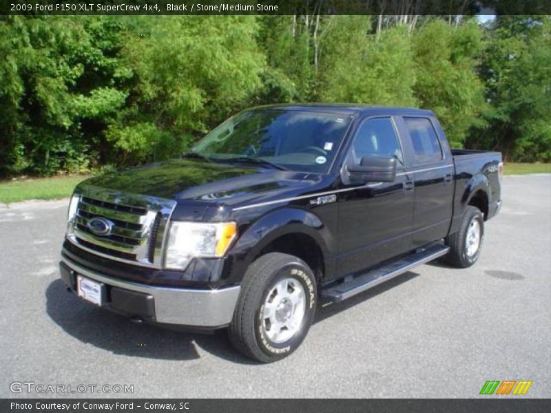 Black / Stone/Medium Stone 2009 Ford F150 XLT SuperCrew 4x4