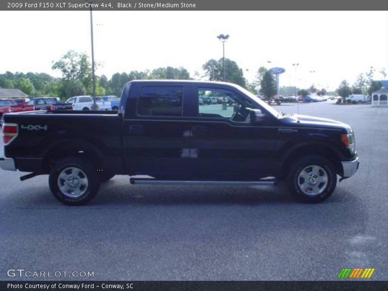 Black / Stone/Medium Stone 2009 Ford F150 XLT SuperCrew 4x4