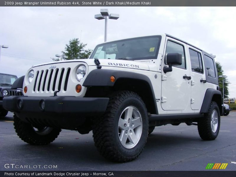 Stone White / Dark Khaki/Medium Khaki 2009 Jeep Wrangler Unlimited Rubicon 4x4